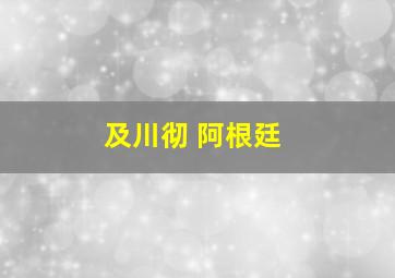 及川彻 阿根廷